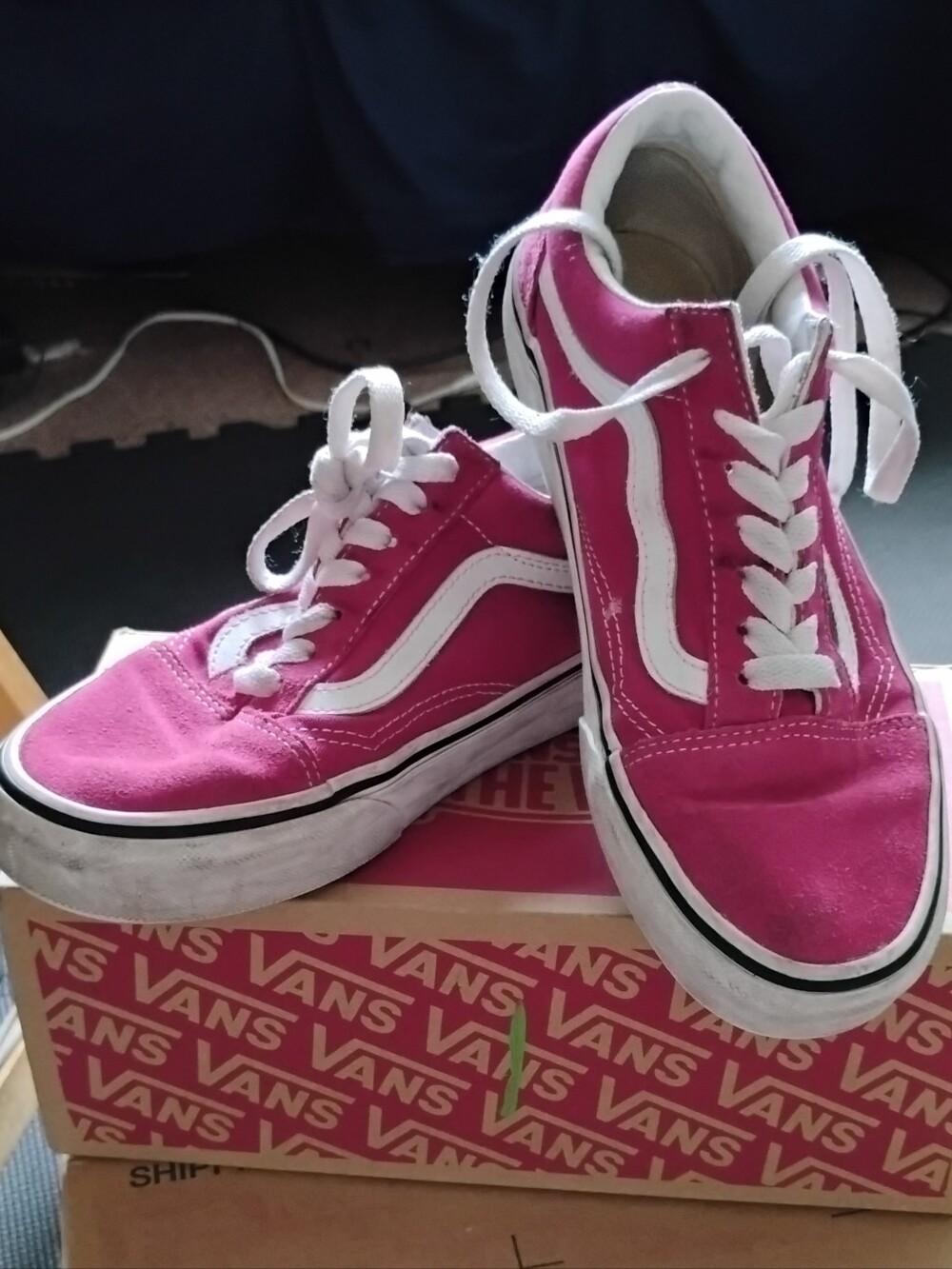 Vans Red Old Skool Low Top Sneakers, Size 6.5